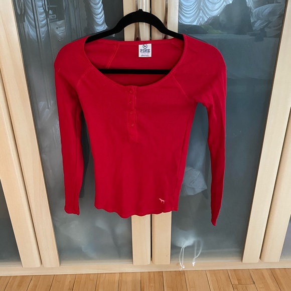 PINK Victoria's Secret Tops - Victoria Secret Pink Thermal Top Size XS